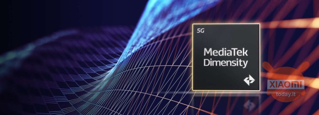 generic na processor ng mediatek sa isang asul na background na may mga larong kulay pula at lila