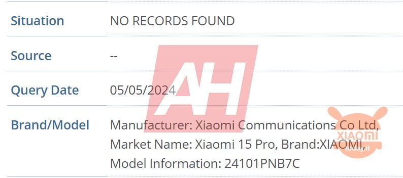 Sertifikasi IMEI Xiaomi 15 Pro
