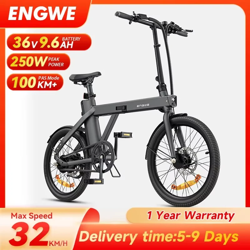 ENGWE P20 20 pollici bici elettrica pieghevole 250W sensore di coppia motore E-Bike 36V 9.6Ah batteria freni a disco idraulici bicicletta elettrica
