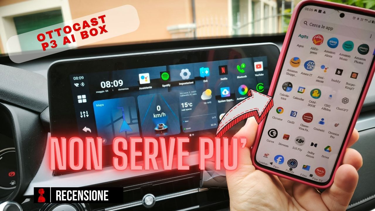 Con questo COSO non ti serve più lo smartphone in auto… OTTOCAST P3 AI BOX