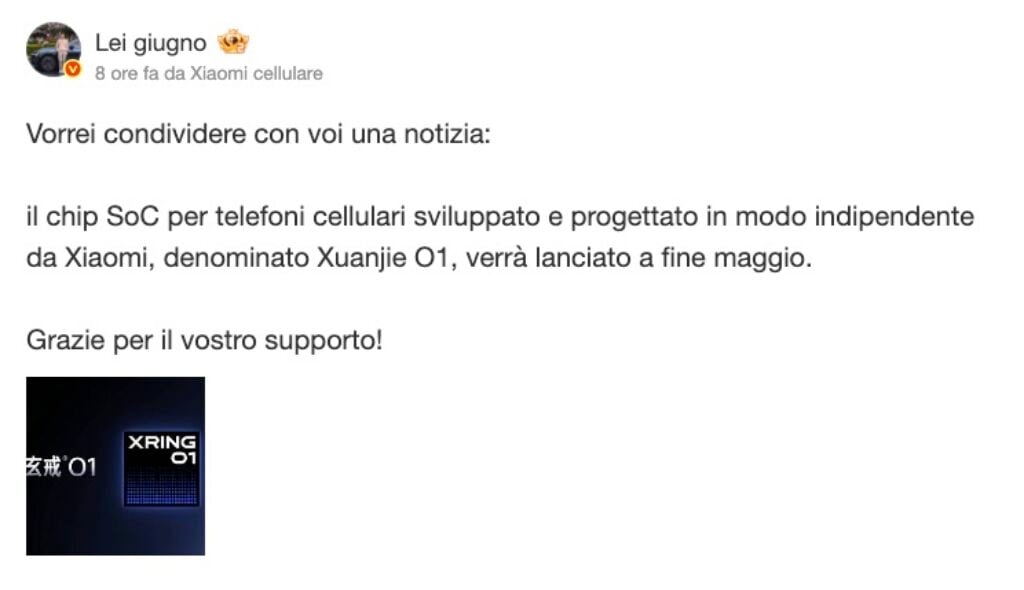 Xiaomi ne ha abbastanza di aspettare e ufficializza il primo chip autoprodotto
