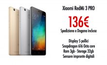 [Offerta] Xiaomi RedMi 3 Pro a 136€ spedizione e dogana inclusa