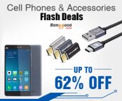 Flash-erbjudanden: Elektronik, Mobiltelefoner och tillbehör Upp till 62% OFF från HongKong BangGood Network Ltd.