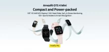 Amazfit GTS 4 Mini più grande del precedente: Amazon spoilera specifiche e design