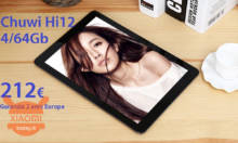 Kode Diskon - Chuwi Hi12 Tablet 4 / 64Gb seharga 212 € 2 tahun garansi pengiriman prioritas GRATIS Eropa