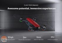 Rabattkod - DJI Spark 2KM FPV med 12MP 2-axlig mekanisk kardborrkamera Fly More combo till 266 €