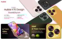 Nubia V70 Amptelike ontwerp: premium ontwerp vir minder as € 90
