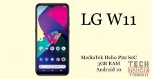 LG W11 con Helio P22 avvistato su Google Play Console