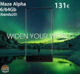 Offerta – Maze Alpha 6/64Gb Bezel Less (banda 20) a 131€ spedizione Italy Express Inclusa!