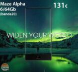 Offerta – Maze Alpha 6/64Gb Bezel Less (banda 20) a 131€ spedizione Italy Express Inclusa!