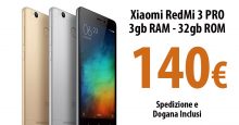 [Offerta] Xiaomi RedMi 3 Pro 3gb 32gb a 138€ su GearBest