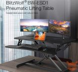 87 € für BlitzWolf® BW-ESD1 verstellbarer pneumatischer Schreibtisch mit COUPON