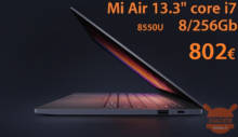 Codice Sconto – Xiaomi Notebook Air 13.3 Core i7-8550U Version 8/256Gb a 802€