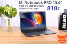 Offerta – Xiaomi Mi Notebook PRO 15.6″ i5-8250U 8/256Gb a 818€ garanzia 2 anni Europa
