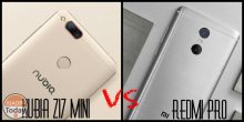 비교 누비아 Z17 미니 대 Xiaomi RedMi 프로 : 누가 더 잘 지내십니까?