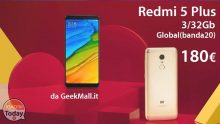 Codice Sconto – Xiaomi Redmi 5 Plus Global (banda 20) a 180€ (spedito dal 2 febbraio)