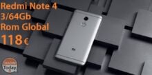 [Codice Sconto] Xiaomi Redmi Note 4 Gray Rom Global 3/64GB a 118€ Garanzia 2 anni Europa