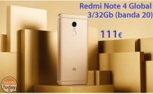 קוד הנחה - Redmi Note 4 Global 3 / 32Gb ב 111 €
