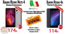 [Offerta] Redmi 4a Dark Gray 2/32Gb Global a 114€ e Redmi Note 4 Gray 3/32GB Global a 174€ da Honorbuy.it