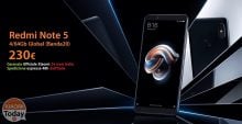 הצעה - Xiaomi Redmi Note 5 גלובל 4 / 64Gb אחריות רשמית Xiaomi Italia 24 חודשים ב 230 €