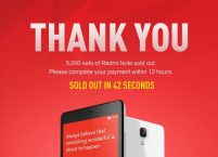 Xiaomiの新しい記録！ 5.000 Redmiノートを42秒で販売