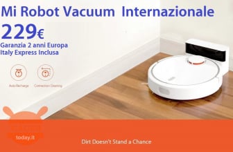 Offerta – Mi Robot Vacuum Internazionale a soli 229€ con garanzia 2 anni Europa ed Italy Express INCLUSA