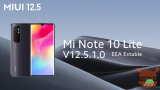Xiaomi Mi Note 10 Lite riceve la MIUI 12.5 in versione EEA Stabile