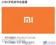 Xiaomi Mi5 sarà presentato il 22 Febbraio?