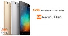 [Codice Sconto] Xiaomi Redmi 3 pro 3/32gb, 129€ inclusa spedizione e dogana